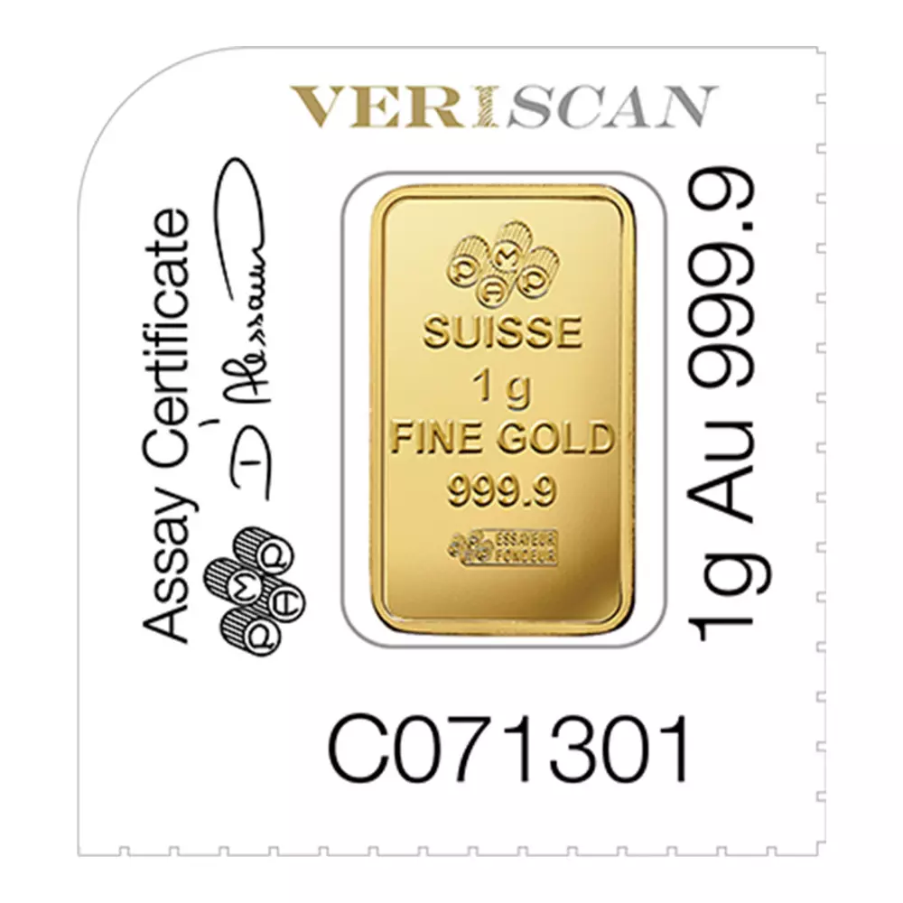 瑞士PAMP MULTIGRAM+25 金條1公克* 25片- 檢驗卡裝-