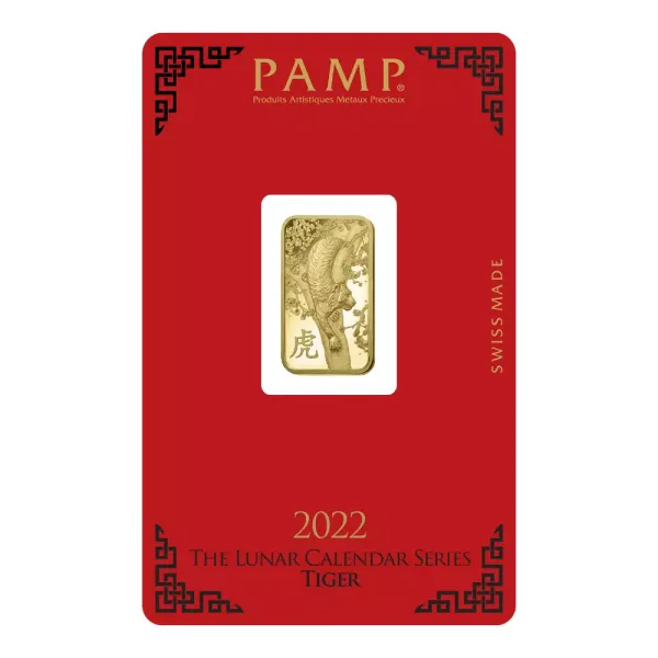 2022瑞士PAMP虎年金條5公克 - 檢驗卡裝