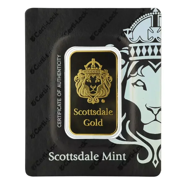 Scottsdale 獅王金條1盎司 - Certi-Lock® 卡裝：圖片 3
