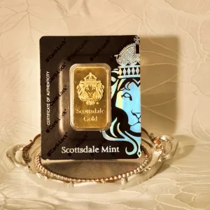 Scottsdale 獅王金條1盎司 - Certi-Lock® 卡裝