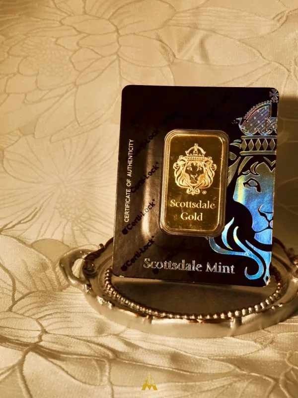 Scottsdale 獅王金條1盎司 - Certi-Lock® 卡裝：圖片 2