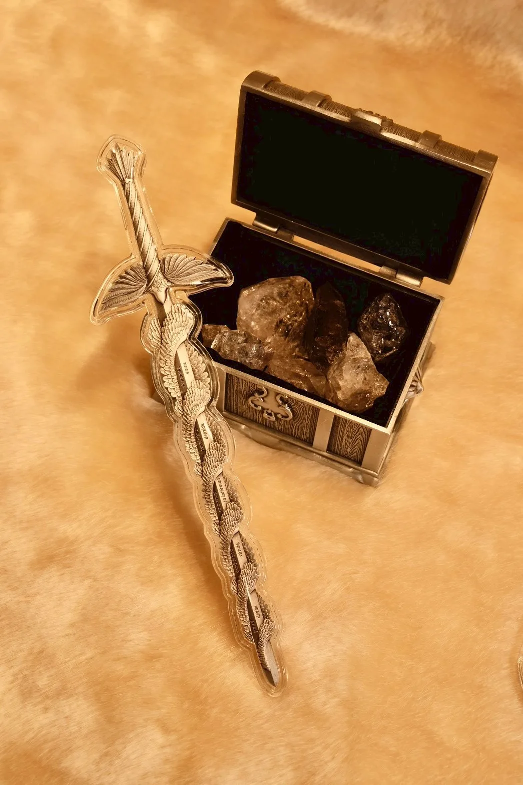 2023 聖天使米迦勒之劍 純銀仿古高浮雕銀條