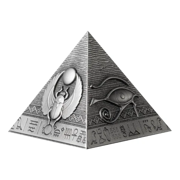 2024吉薩三大金字塔3D仿古鍍金銀幣3入套組：圖片 7