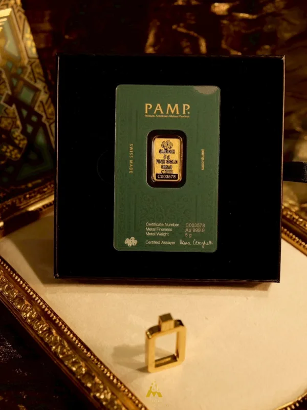 瑞士PAMP阿拉伯獵鷹金條5公克 - 含墜飾框：圖片 4