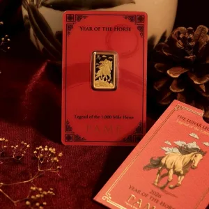 2026瑞士PAMP馬年金條5公克 - 檢驗卡裝