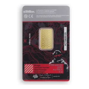 Alternative view of 瑞士PAMP決勝時刻®：現代戰爭®III 金條5公克 - 含吊墜框和遊戲武器獎勵