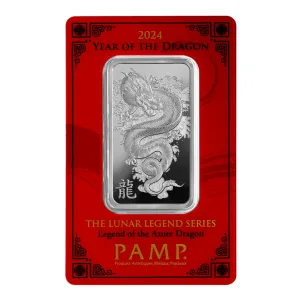2024瑞士PAMP龍年銀條1盎司 - 檢驗卡裝