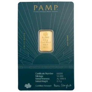 Alternative view of 瑞士PAMP自由女神金條2.5g - 檢驗卡裝